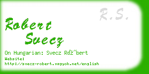 robert svecz business card